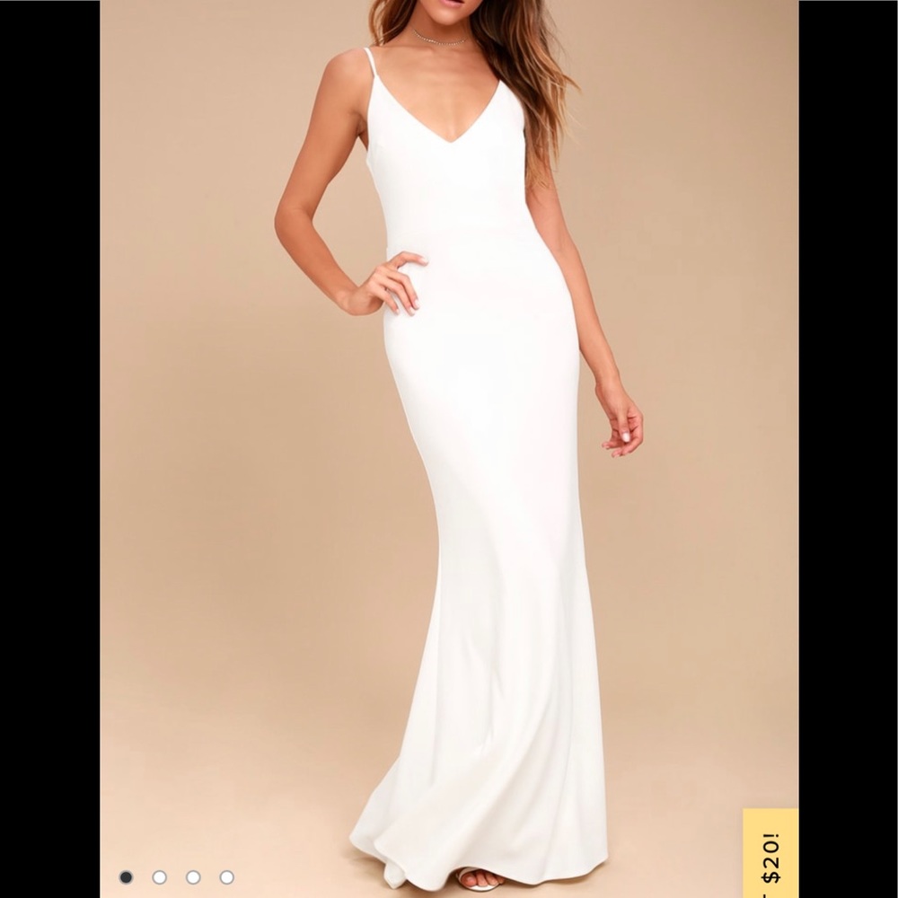 Lulu’s Infinite Glory White Maxi Dress